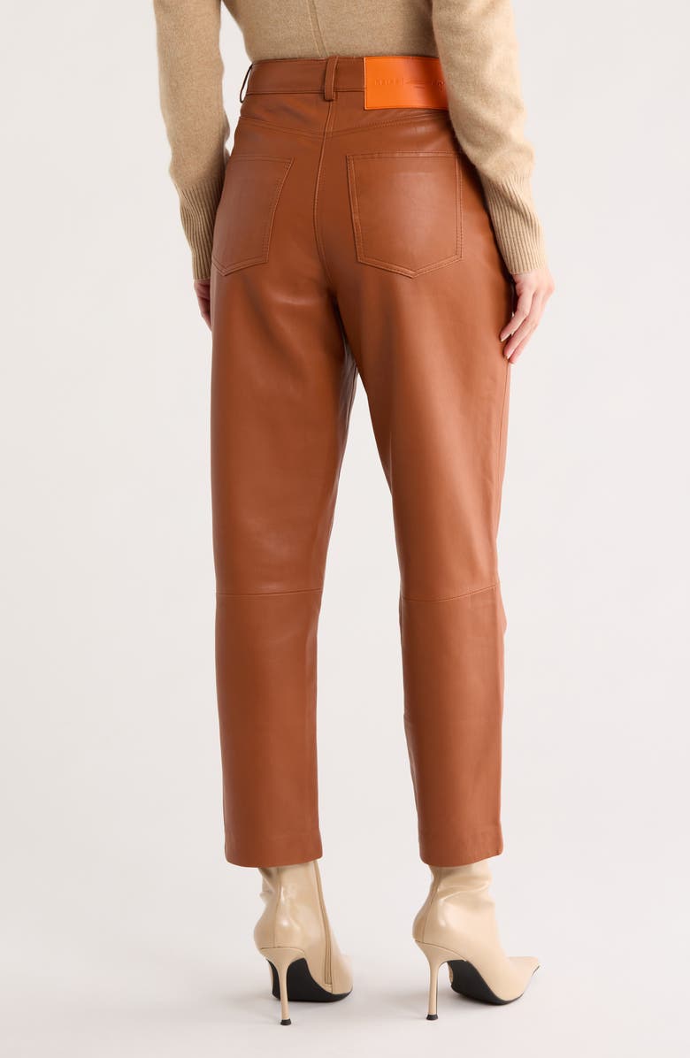 Reiss Totto Leather Pants, Alternate, color, 