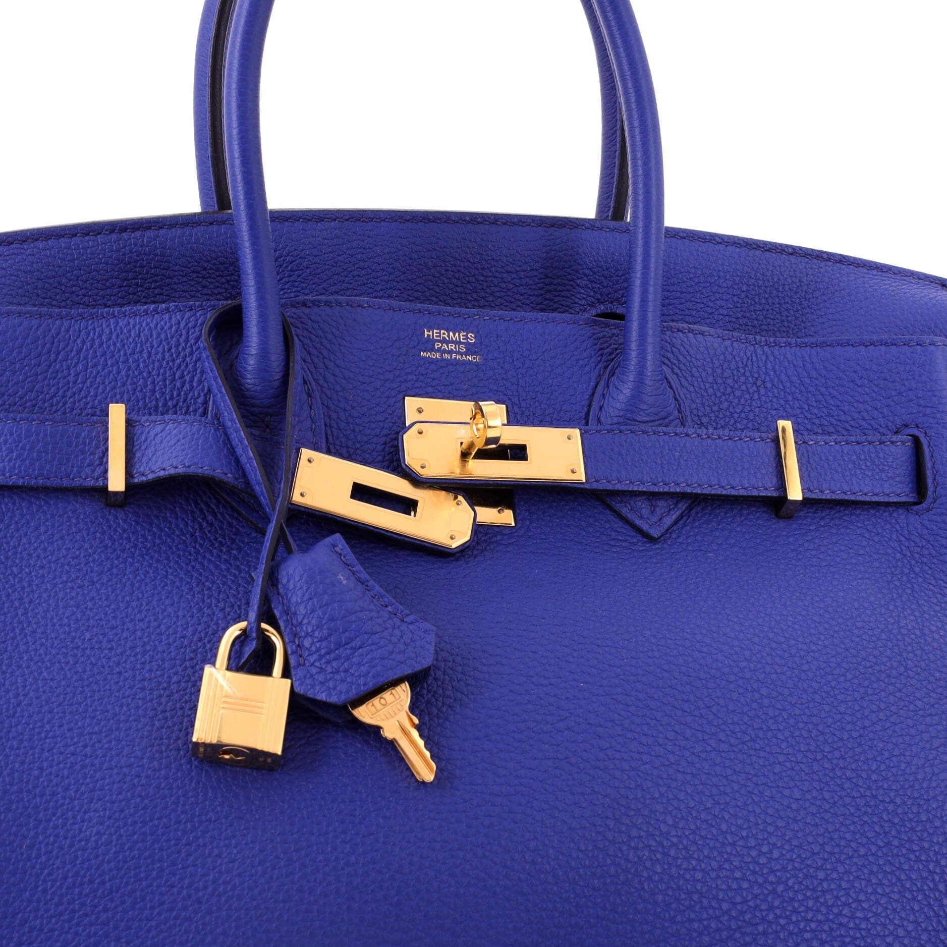 Birkin Handbag Blue Togo with Gold Hardware 30, Alternate, color, Blue