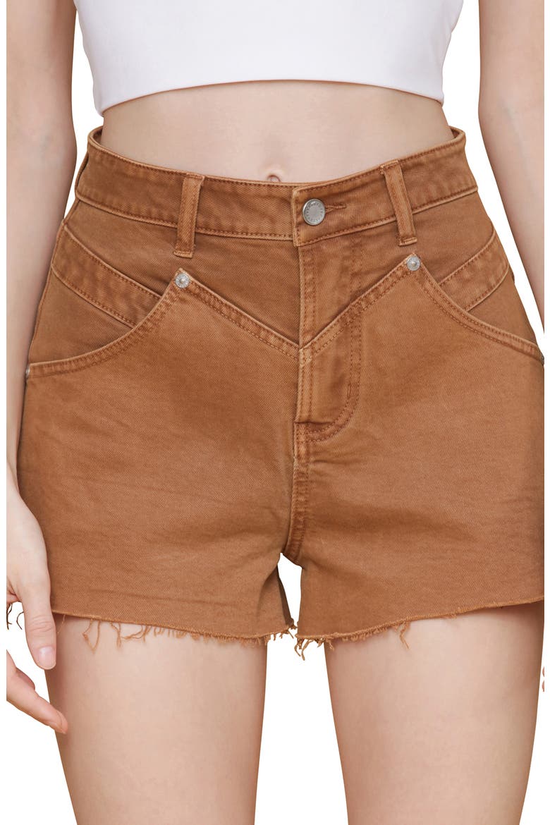 High Rise Shorts, Alternate, color, SANTA FE UMBER WASH