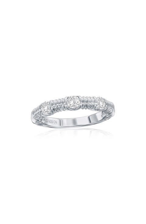 Cubic Zirconia Wire Design Ring