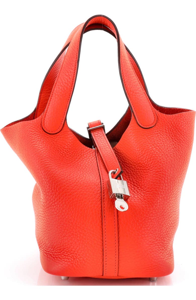 Pre-Owned Hermes Picotin Lock Bag Clemence PM, Main, color, Orange Poppy