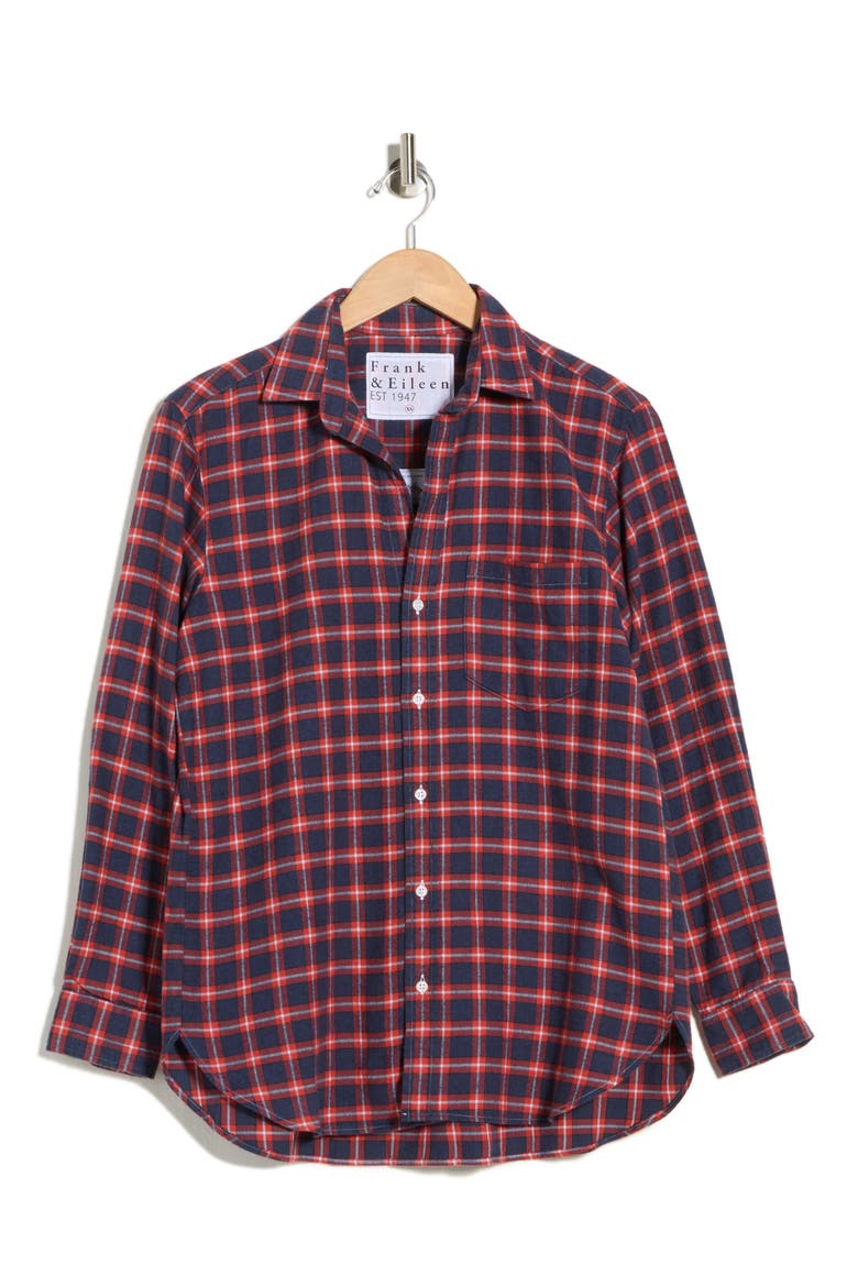 Joedy Cotton Button-Up Shirt, Alternate, color, RED BLUE WHITE PLAID