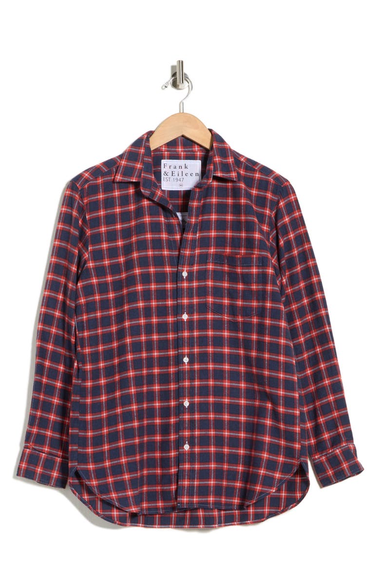 Frank & Eileen Joedy Cotton Button-Up Shirt, Main, color, Red Blue White Plaid