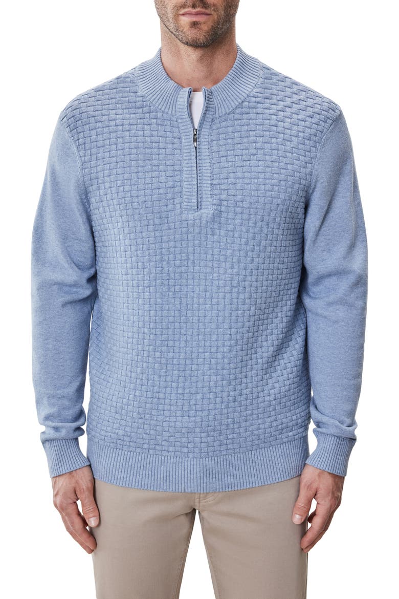 Gellar Half Zip Sweater, Main, color, LIGHT BLUE