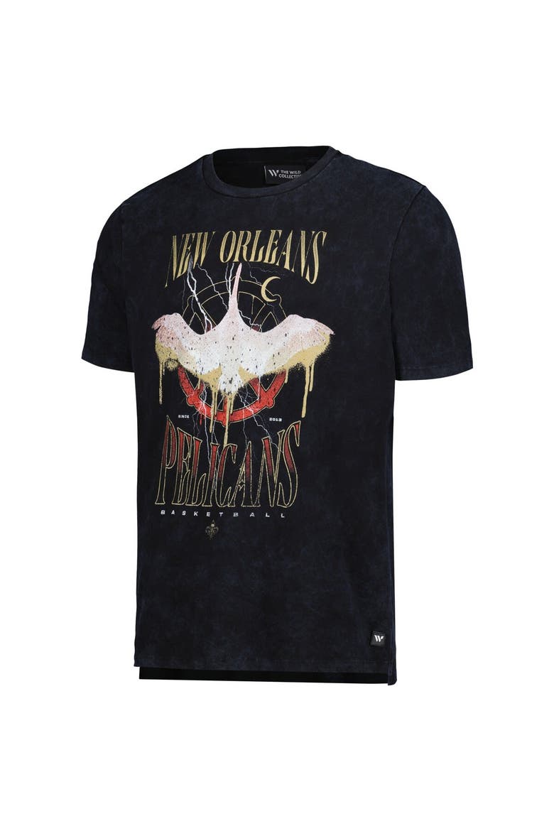 Unisex The Wild Collective  Black New Orleans Pelicans Tour Band T-Shirt, Alternate, color, Black