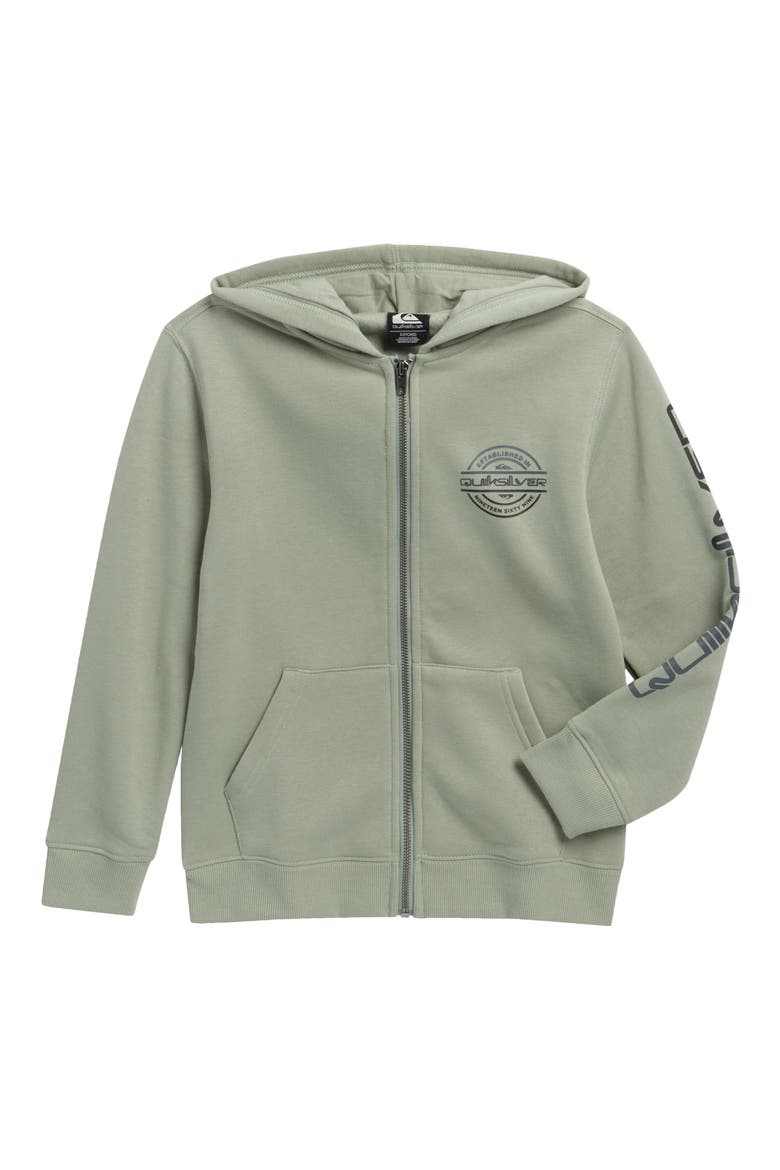 Kids' Mirrored Zip Hoodie, Main, color, ICEBERG GREEN