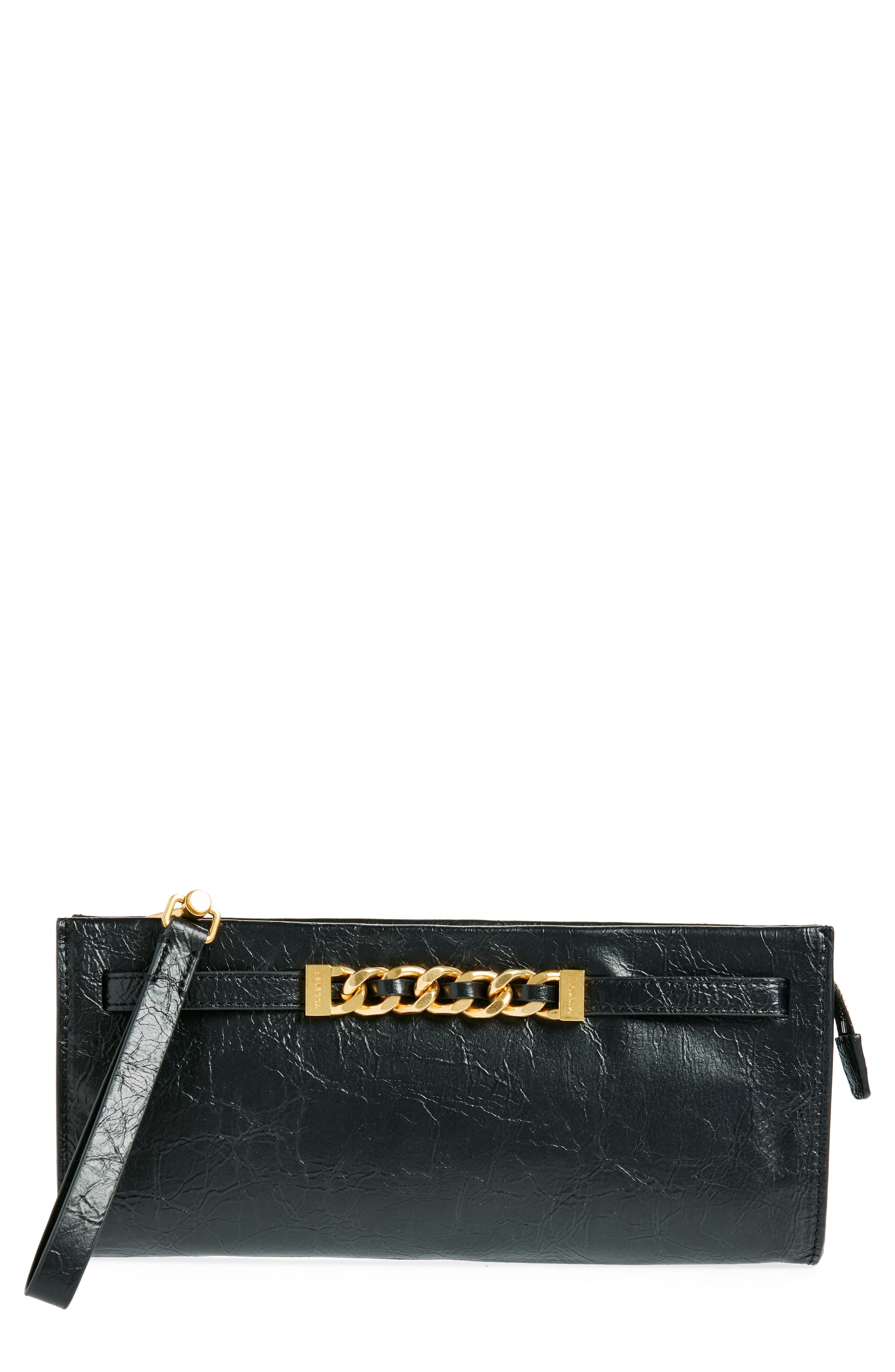 Rebecca Minkoff Curb Link Wristlet Clutch, Main, color, 