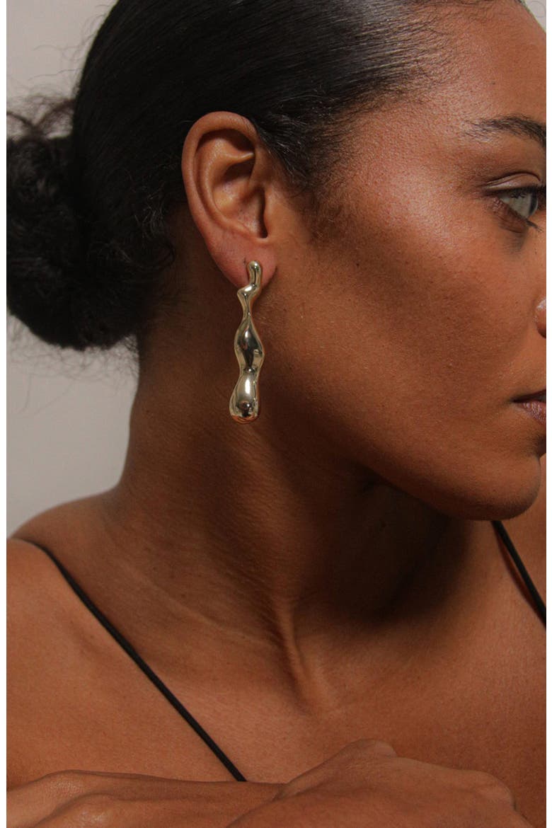 Charlotte x YOJ Magma Drop Earrings in Gold, Alternate, color, Gold