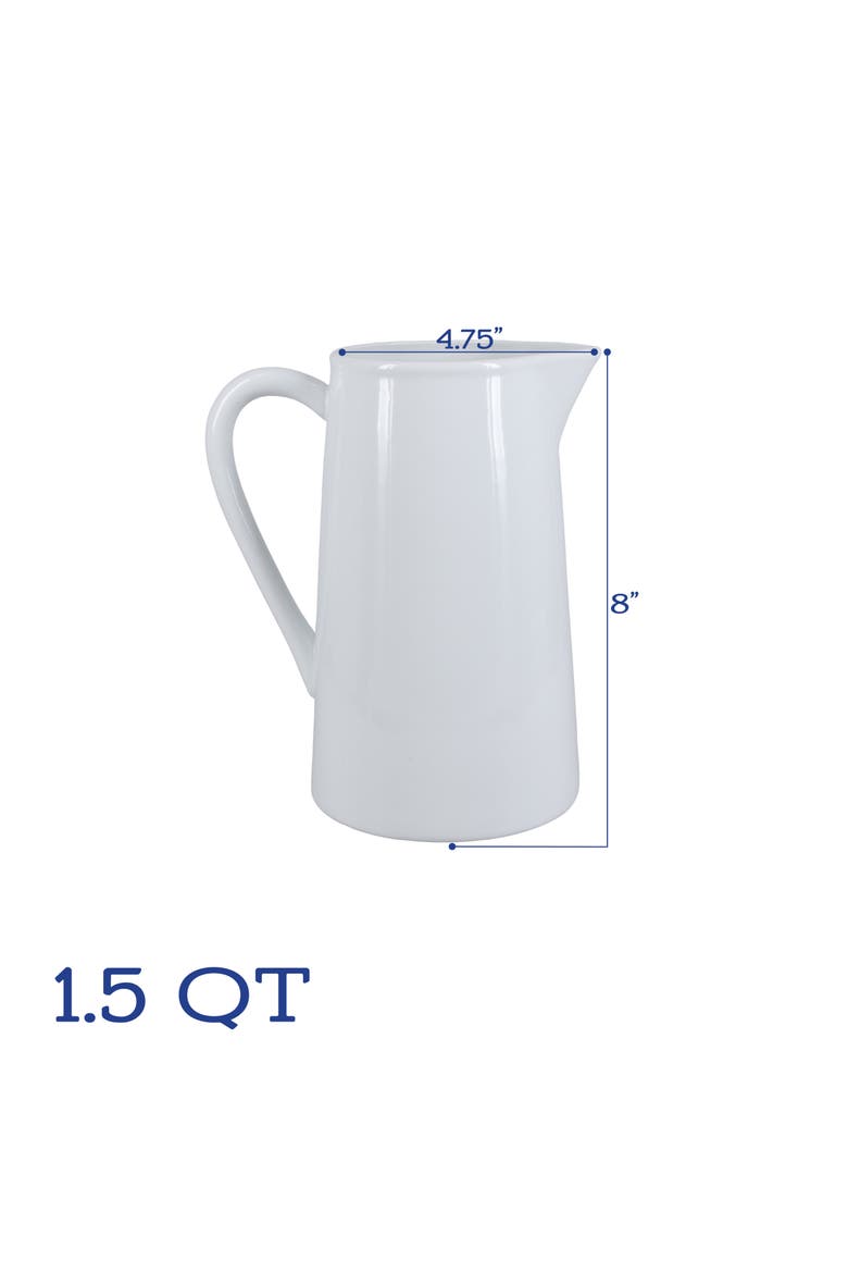 2-Piece Porcelain Pitcher Set, Alternate, color, WHITE