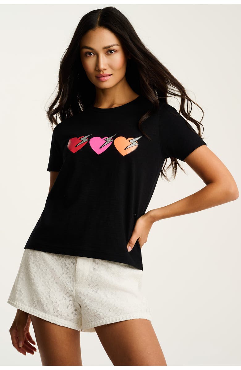 Lisa Todd Love Shock Tee, Main, color, Black