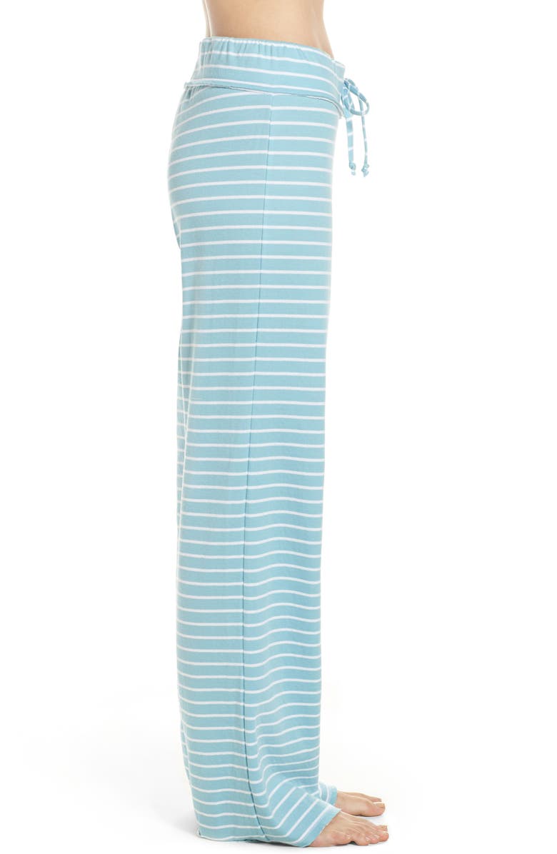 Nordstrom Lingerie Lazy Mornings Lounge Pants, Alternate, color, Teal Reef Bella Stripe