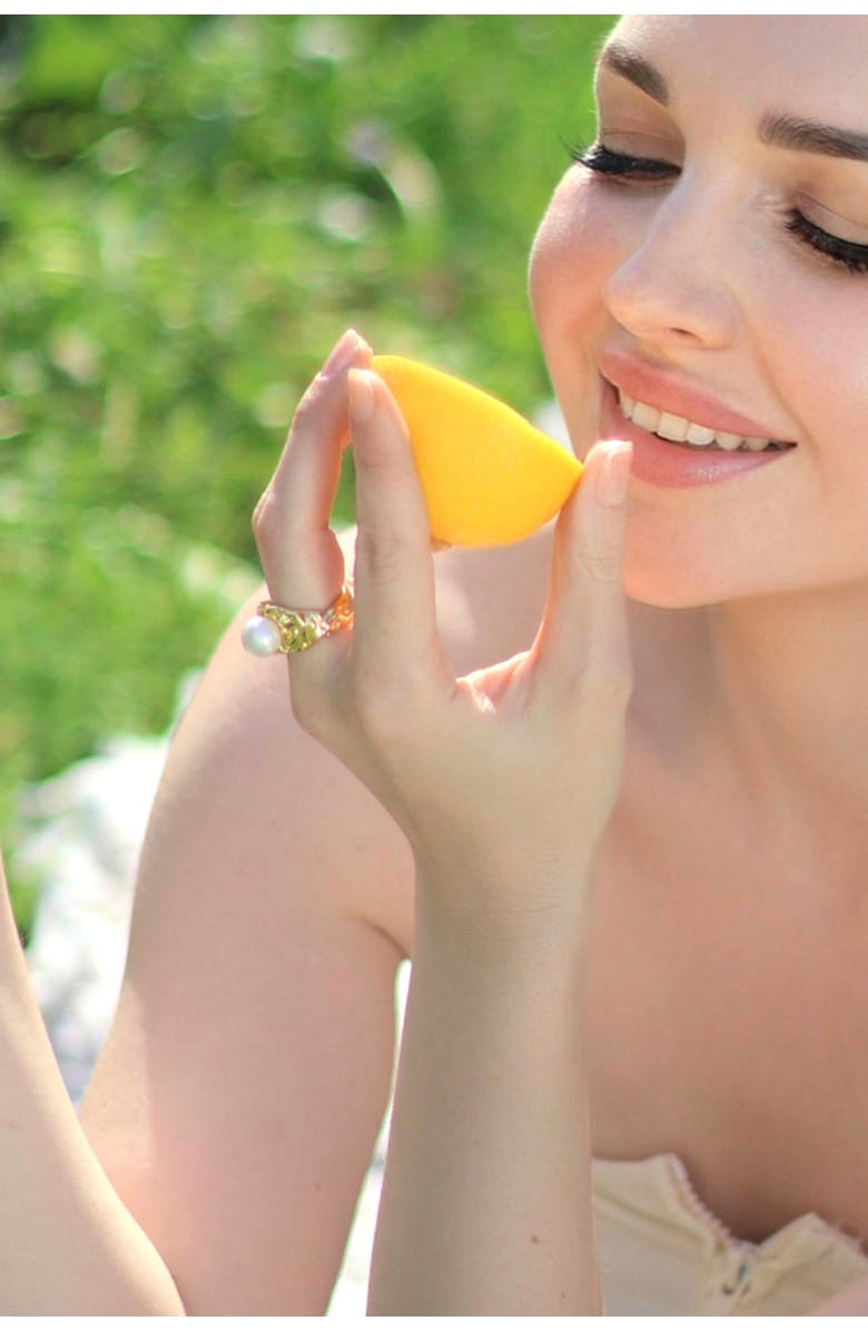 Classicharms Nora Freshwater Pearl Molten Statement Ring, Alternate, color, Gold