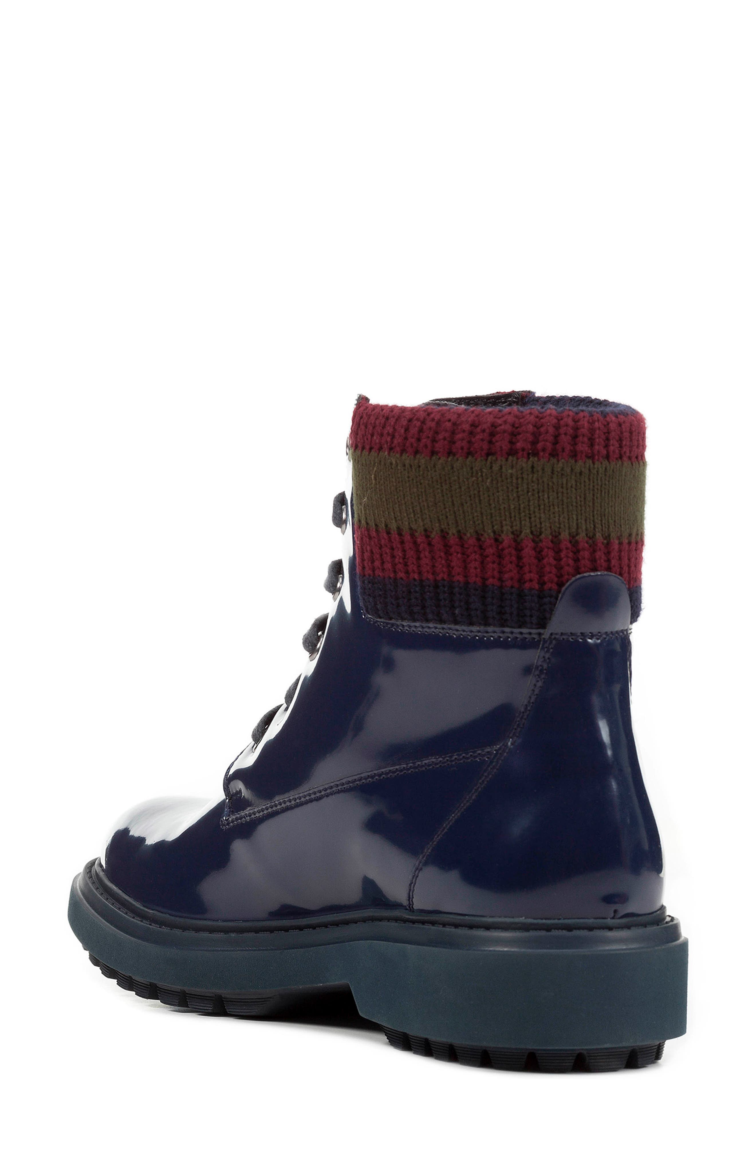 Asheely Bootie, Alternate, color, BLUE FAUX LEATHER