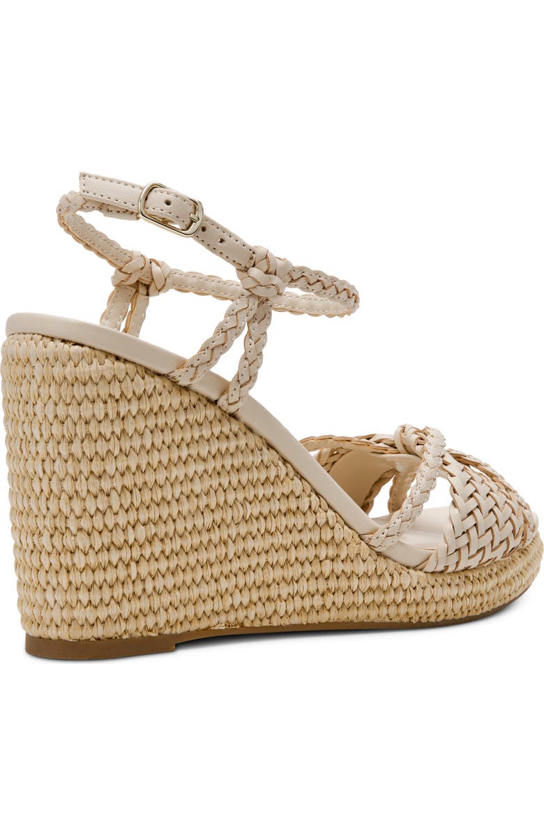 Anne Klein Vow Braided Wedge Sandal, Alternate, color, Bone Woven