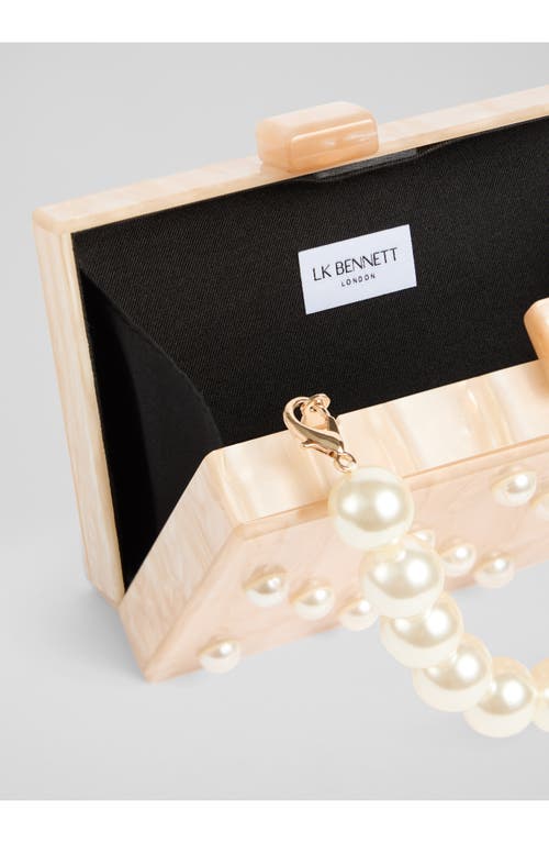 Lk Bennett Malia Clutch In Pink/cream
