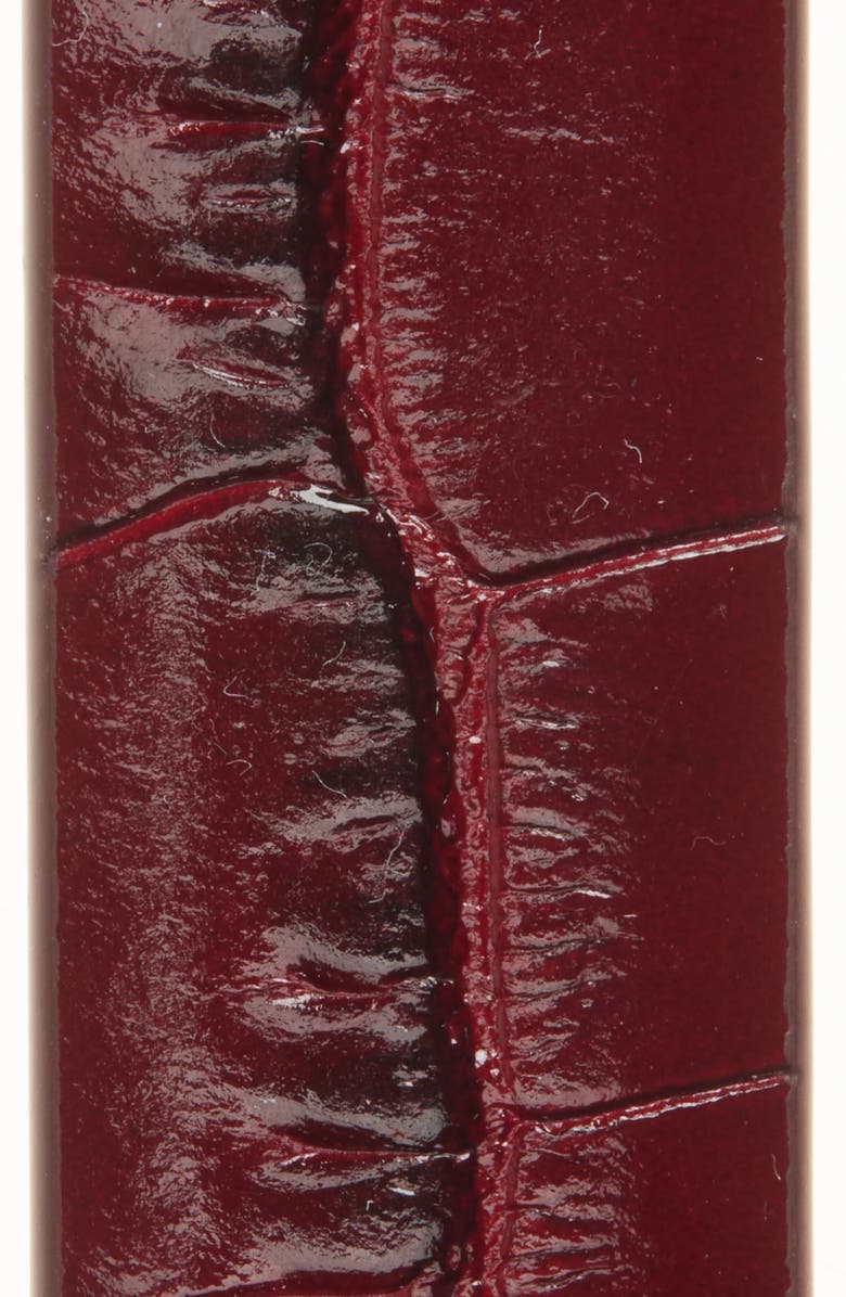 TOM FORD Croc Embossed Patent Leather Skinny Belt, Alternate, color, 1R008 Ruby Red