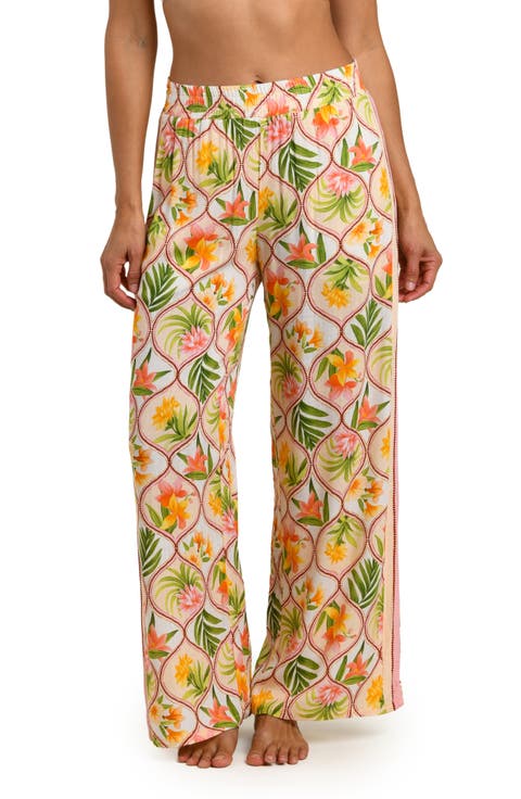 Floral Wide Leg Cover-Up Pants