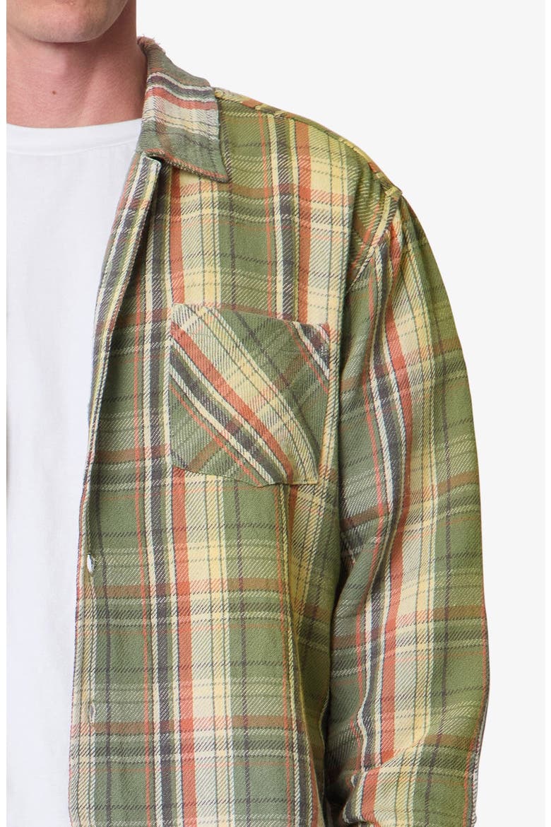 Vintage Plaid Flannel Shirt, Alternate, color, GREEN