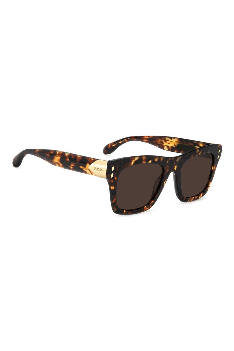 51mm Rectangular Sunglasses, Alternate, color, HAVANA/ BROWN