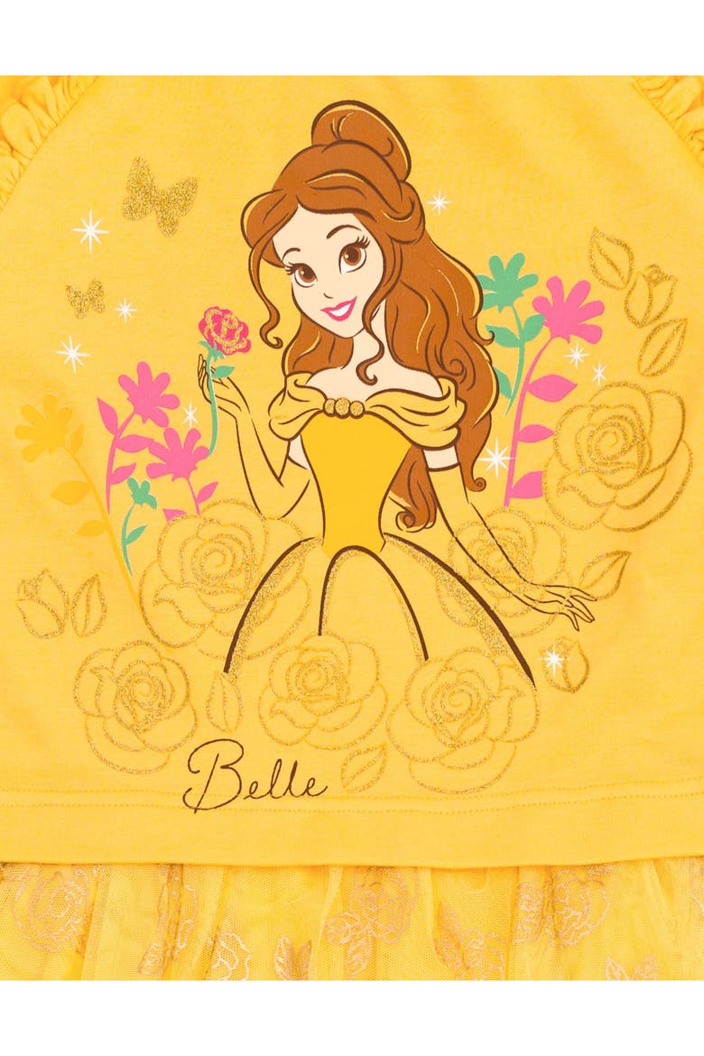 Princess Long Sleeve Tutu Dress, Alternate, color, Yellow Belle
