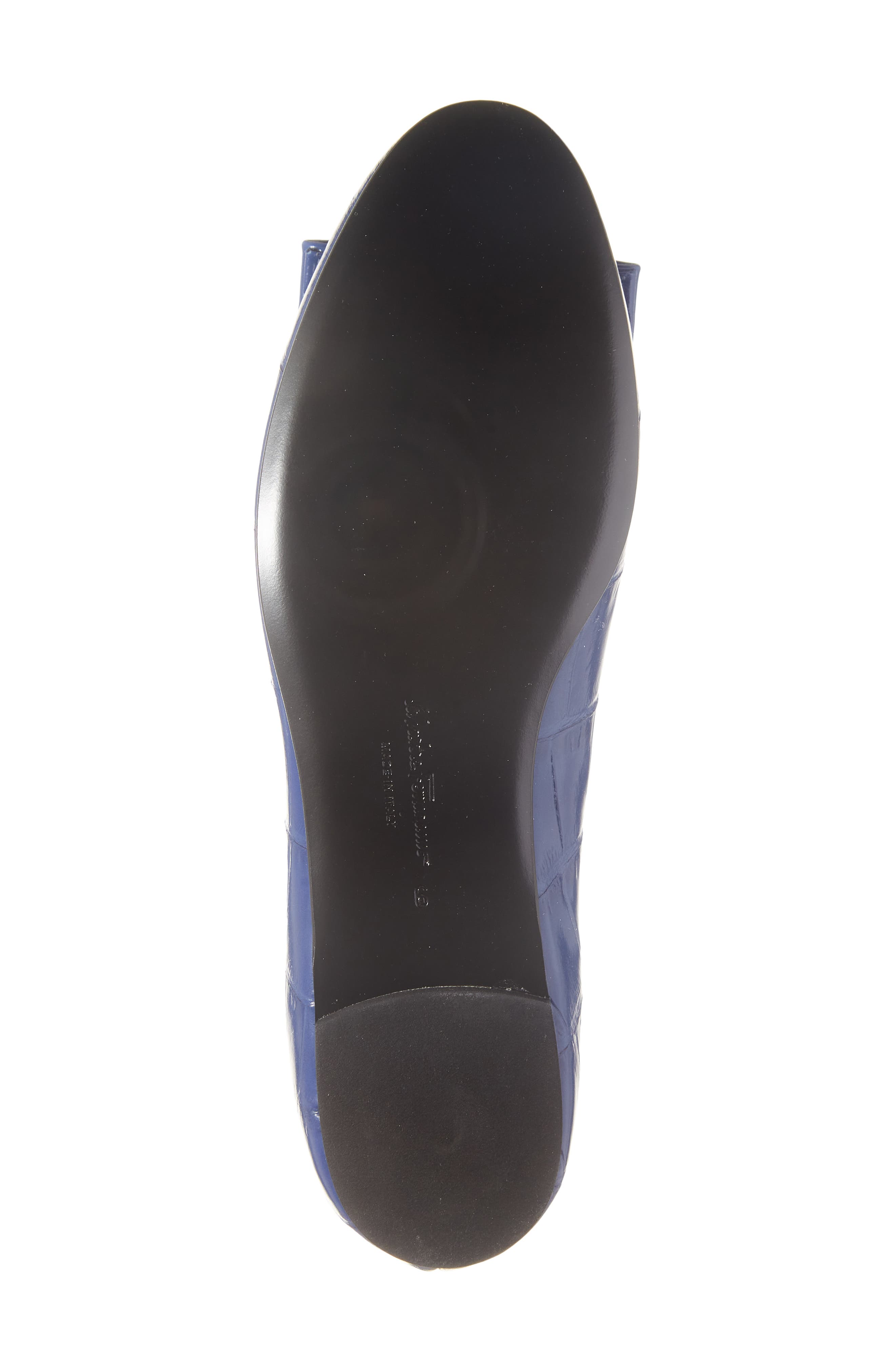 FERRAGAMO Varina Croc Embossed Flat, Alternate, color, 