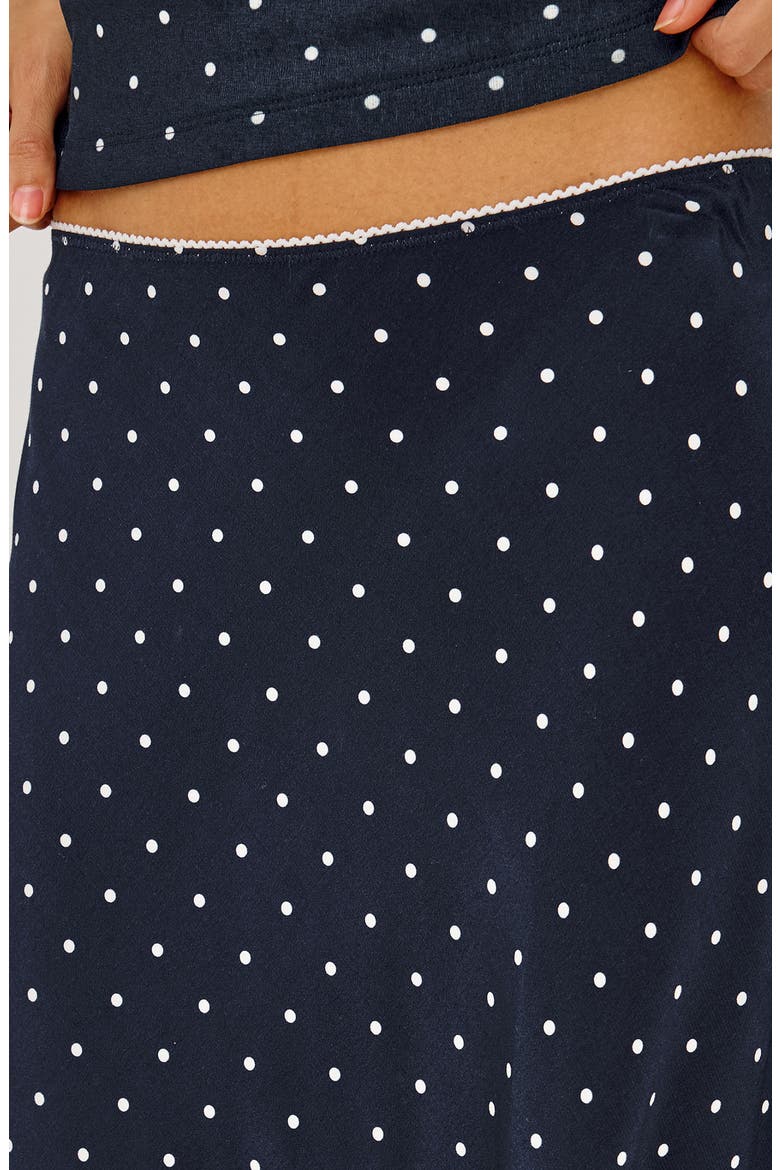Jolene Polka Dot Midi Skirt, Alternate, color, NAVY POLKA DOTS