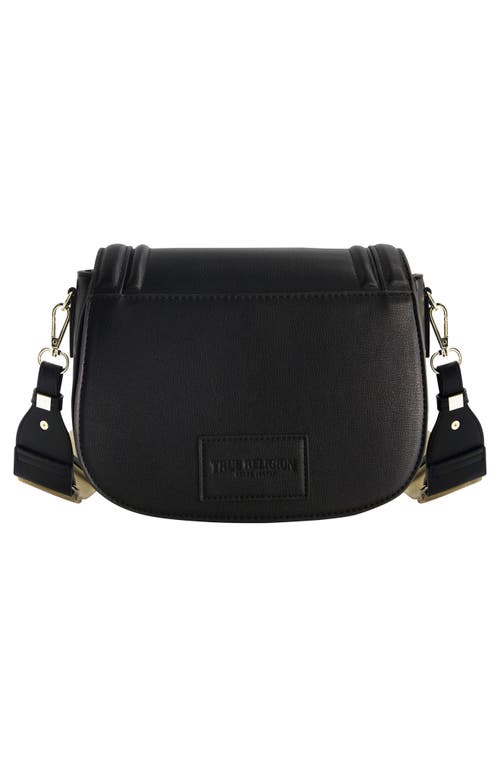 True Religion Logo Crossbody Bag In Black