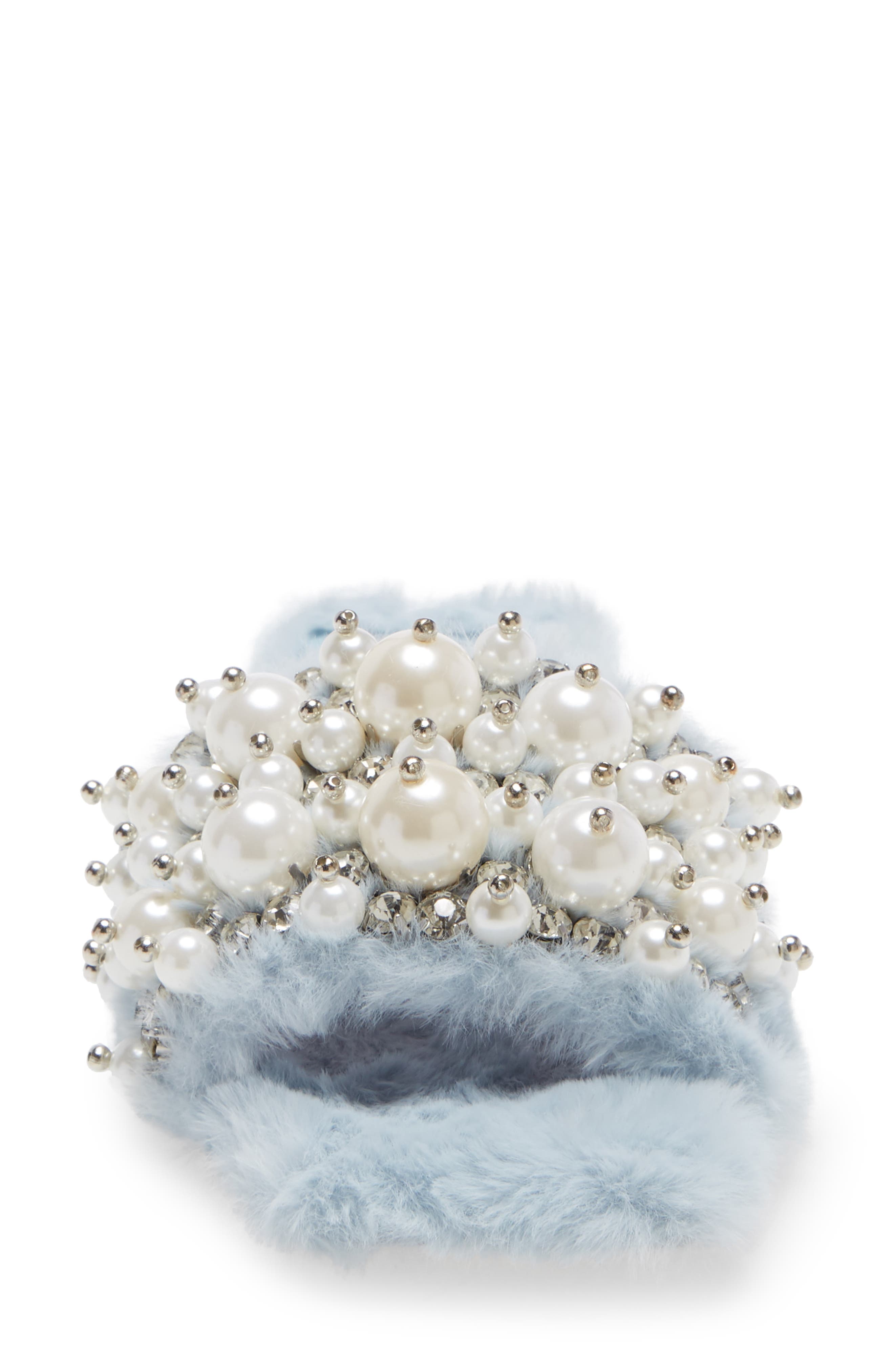 Jeffrey Campbell Facile Faux Fur Slide Sandal, Alternate, color, 