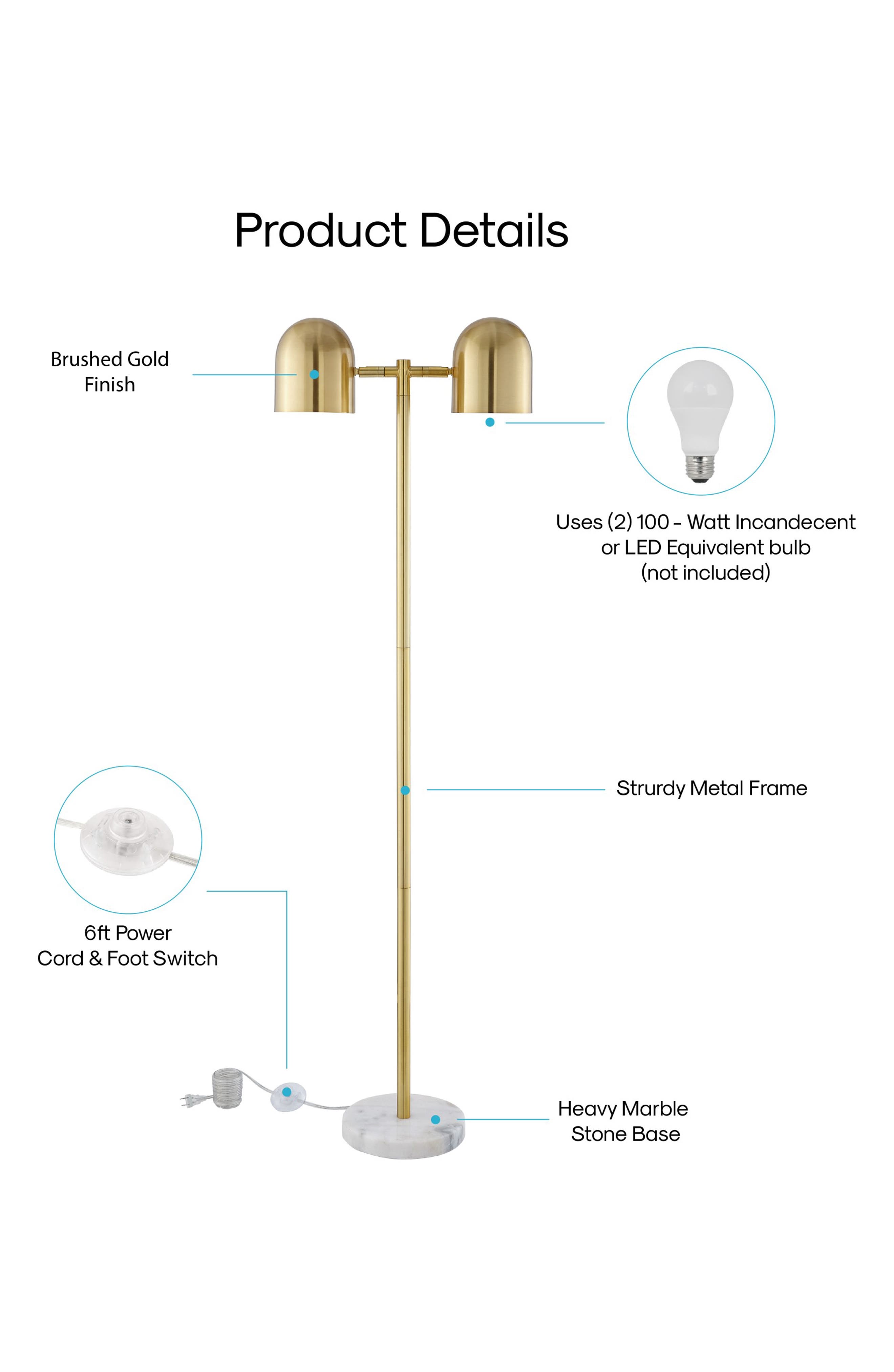 INSPIRED HOME Double Shade Floor Lamp | Nordstromrack