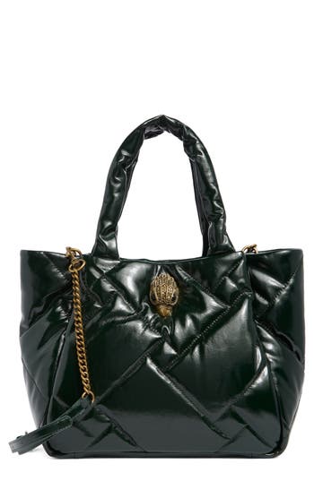 KURT GEIGER KURT GEIGER LONDON MEDIUM KENSINGTON PUFF EMBELLISHED TOP HANDLE SHOPPER