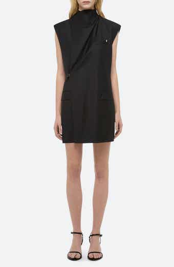 Cowl Neck Wool Blazer Dress