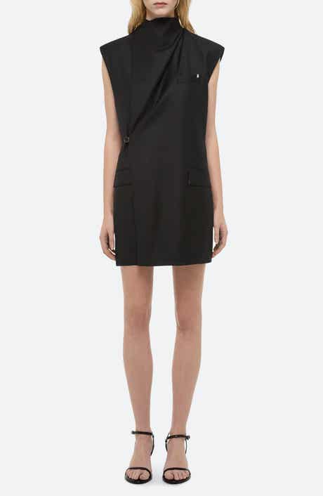 Cowl Neck Wool Blazer Dress