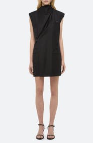 Helmut Lang Cowl Neck Wool Blazer Dress
