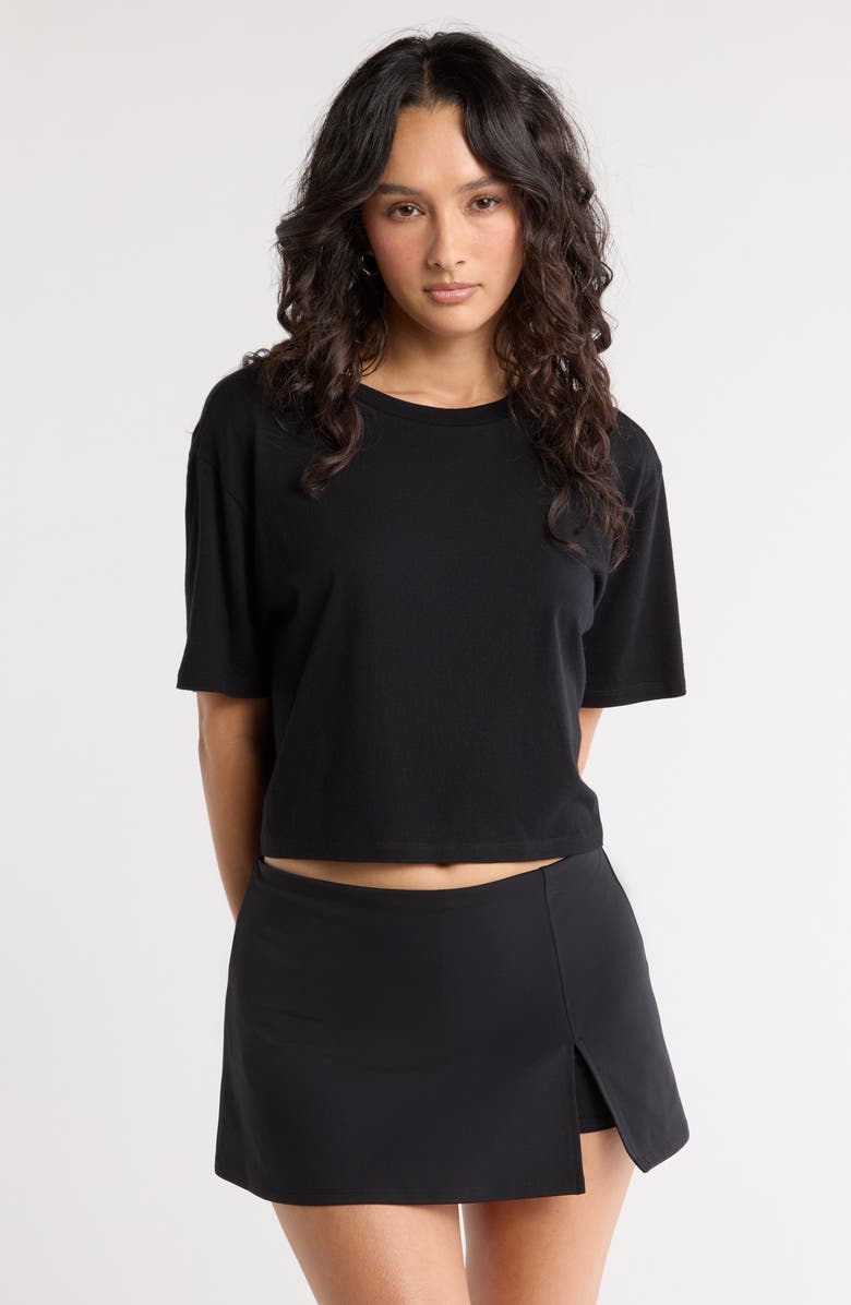 Abound Boxy Crop T-Shirt, Main, color, Black