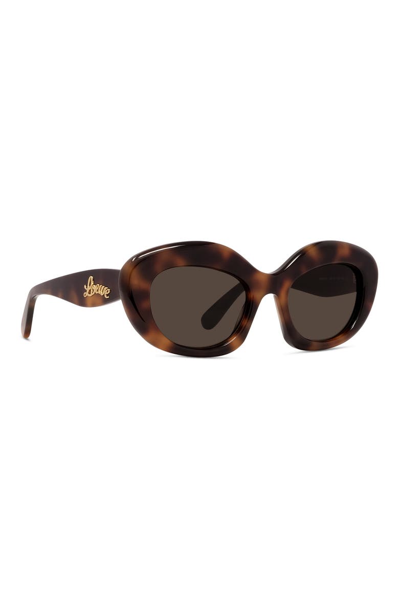 Curvy 51mm Cat Sunglasses, Alternate, color, DARK HAVANA / BROWN