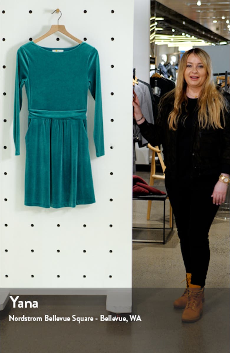 Abigail Long Sleeve Velvet Dress, sales video thumbnail