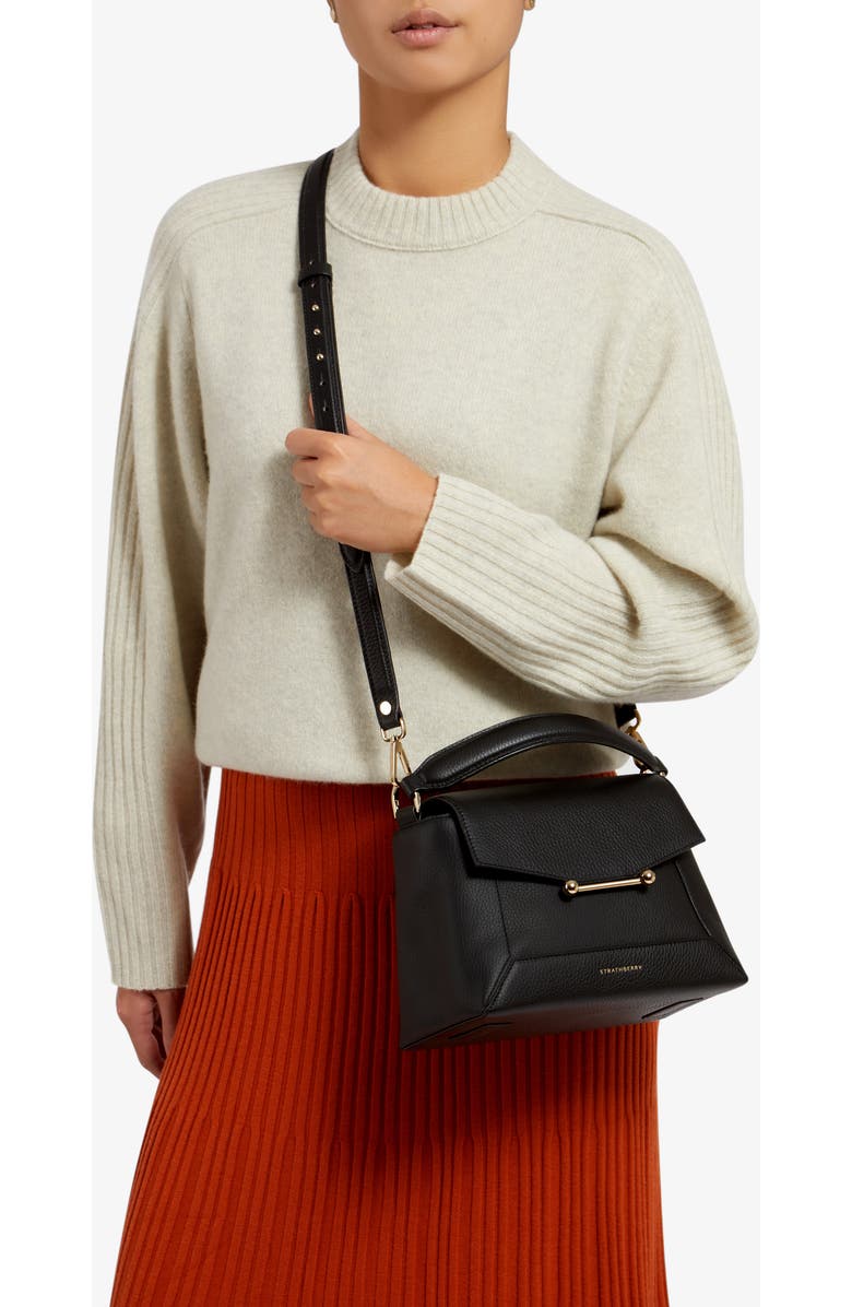 Strathberry Mosaic Leather Top Handle Bag, Alternate, color,