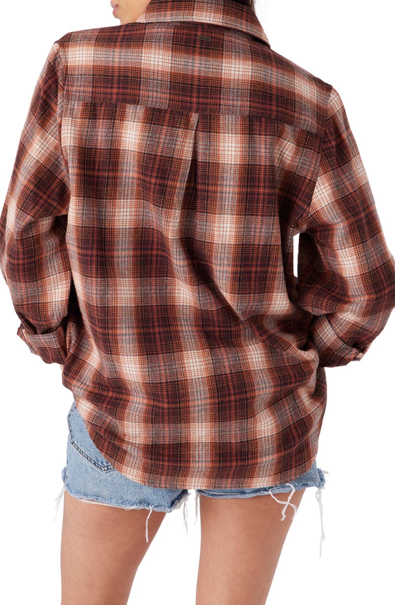 O'Neill Brooks Oversize Flannel Button-Up Shirt, Alternate, color, Sierra