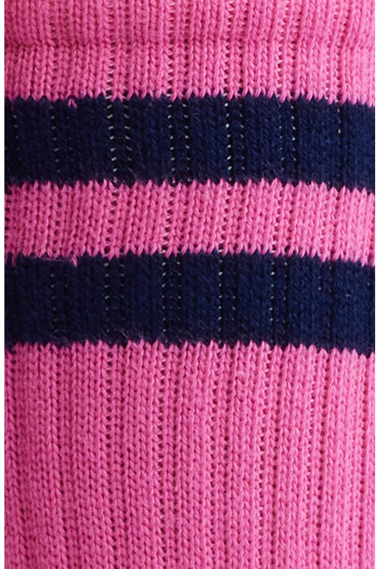 The Double Retro Stripe Crew Socks, Alternate, color, PINK/ NAVY