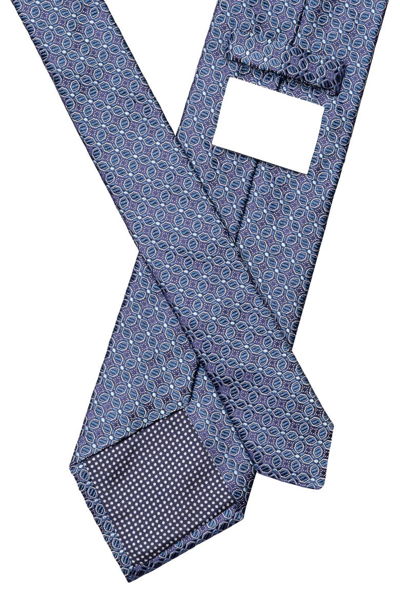 Eton Medallion Silk Tie, Alternate, color, Navy