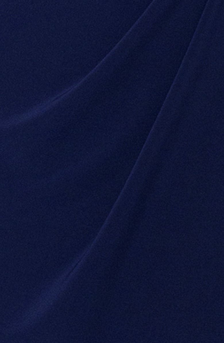 Betsy & Adam Cowl Neck Long Sleeve Sheath Gown, Alternate, color, 