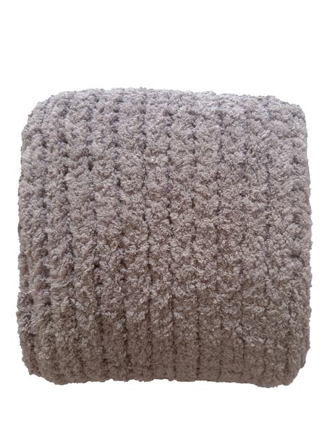 Oversized Plush Chenille Sweater Throw