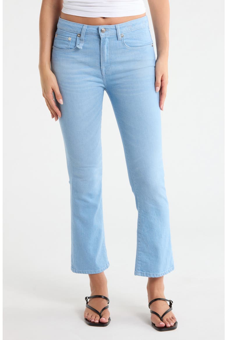 Kick Fit Crop Flare Leg Jeans, Main, color, BABY BLUE STRETCH