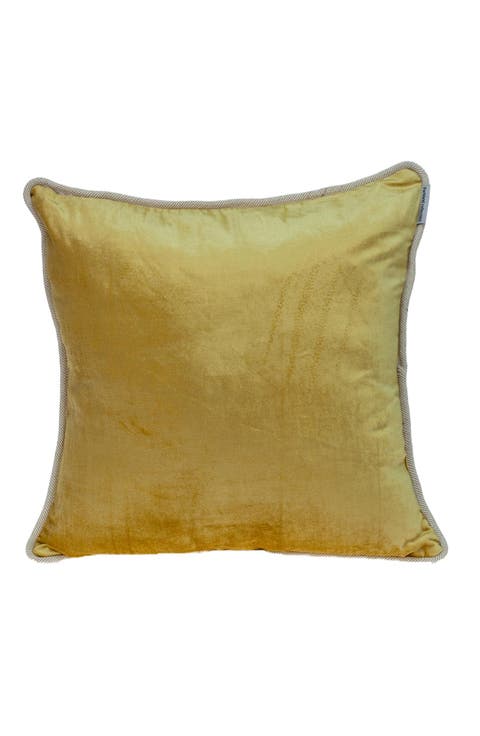 Maia Transitional Yellow Throw Pillow