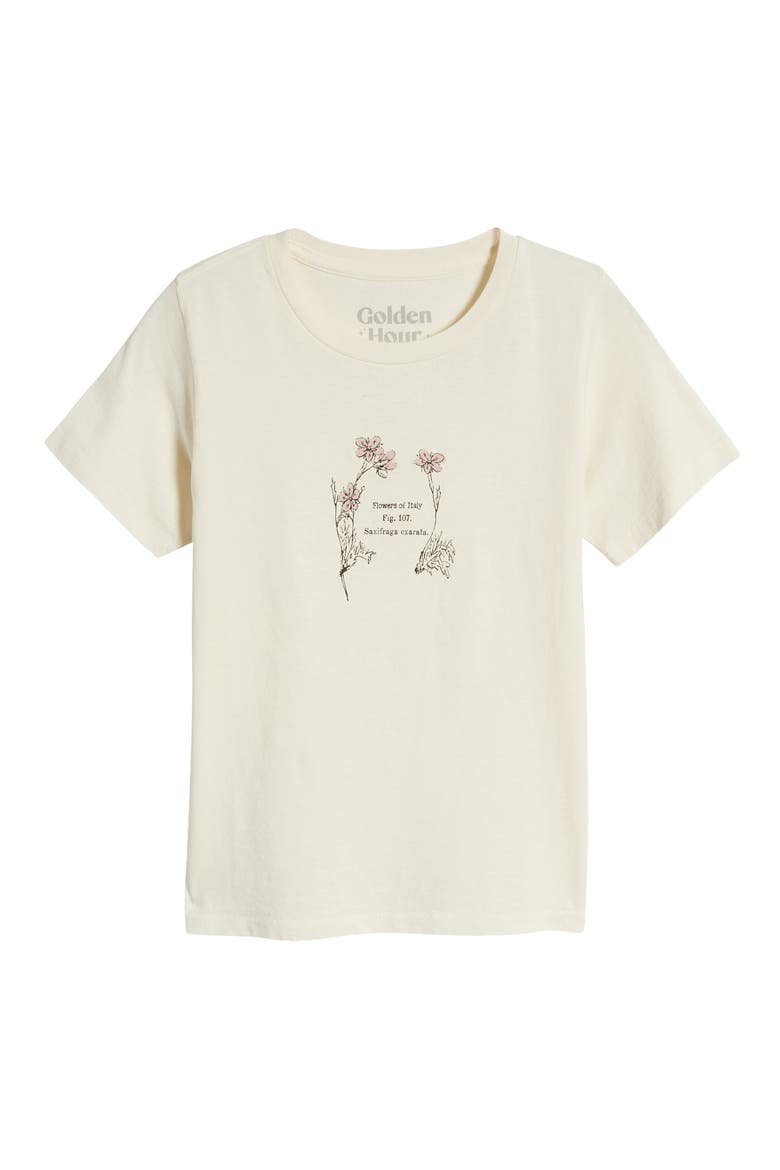 Flowers of Italy Cotton Graphic T-Shirt, Alternate, color, WASHED MARSHMALLOW