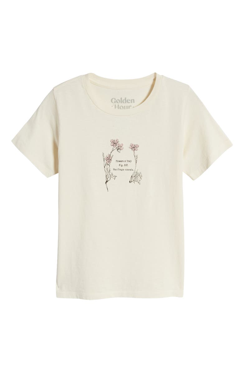 GOLDEN HOUR Flowers of Italy Cotton Graphic T-Shirt, Alternate, color, Washed Marshmallow