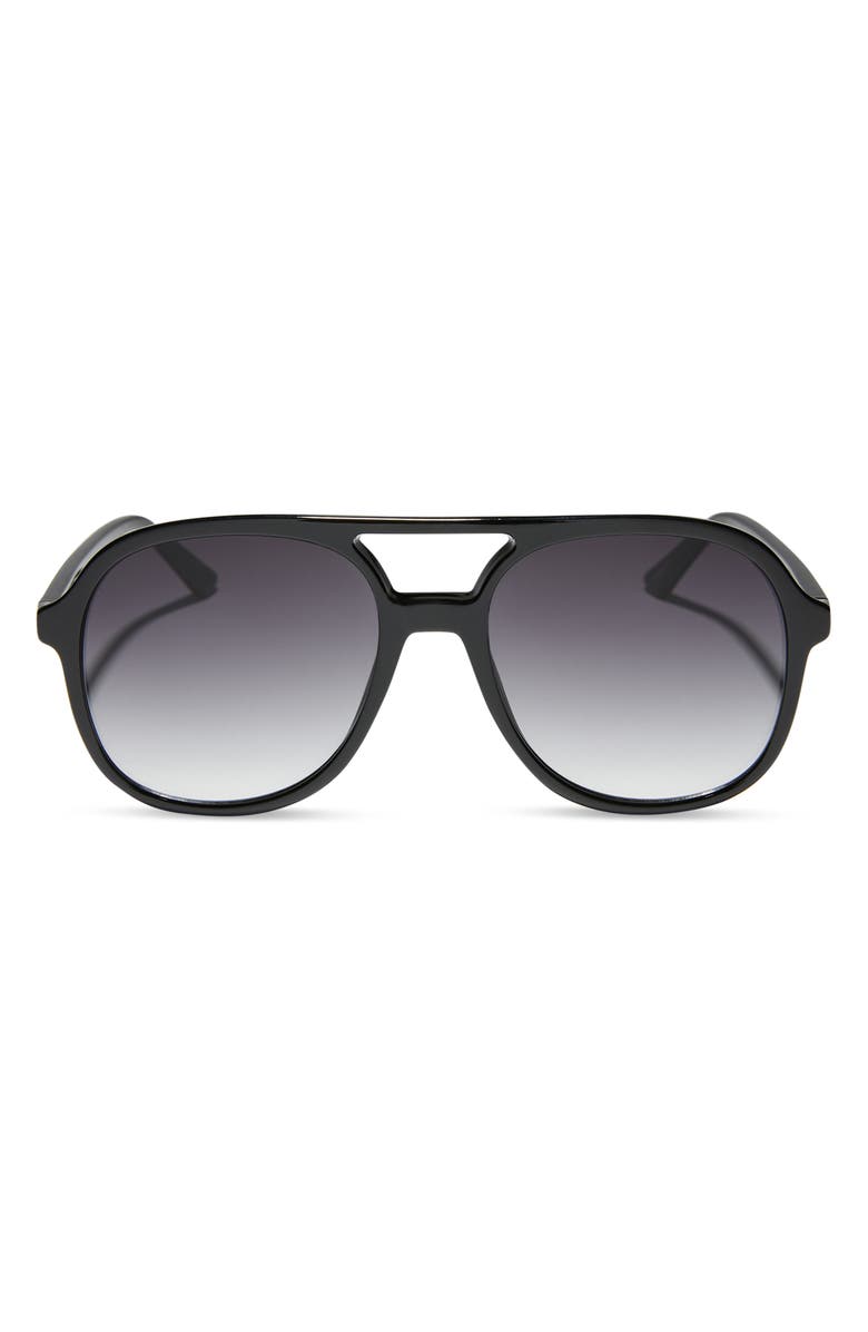 DIFF Tegan 55mm Aviator Sunglasses, Main, color, Black Grey Gradient