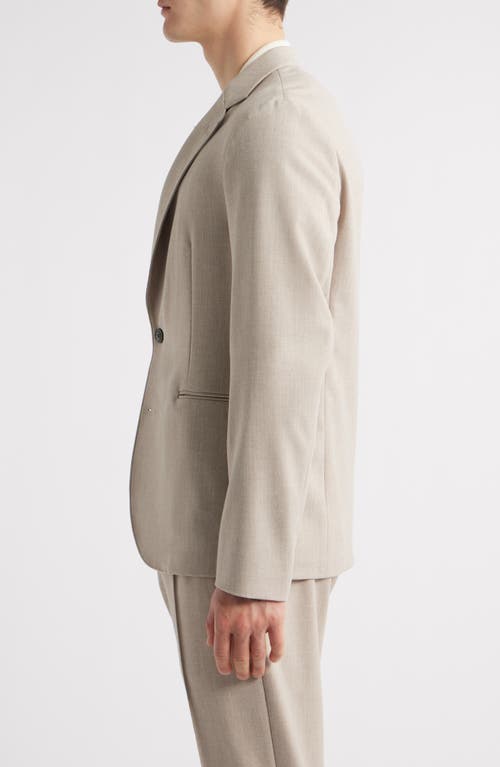 Emporio Armani Mélange Stretch Gabardine Sport Coat In Sand