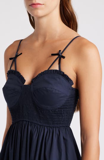 Smocked Cotton Midi Sundress