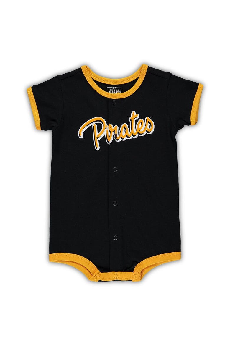 Infant Black Pittsburgh Pirates Power Hitter Romper, Main, color, Black